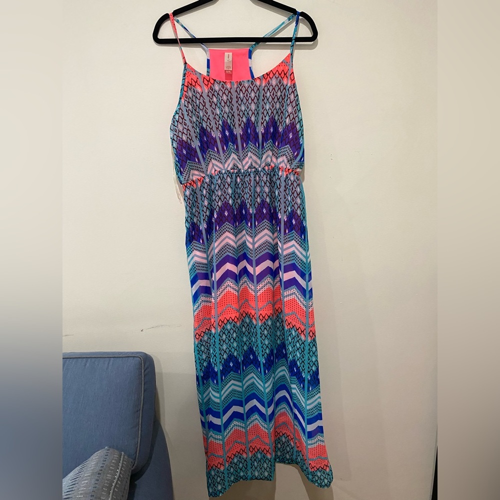 Maxi Patterned Bright No Boundaries Dress
